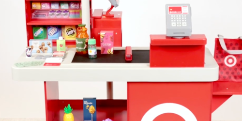 Target Toy Checklane Back in Stock | Includes Shopping Bag, Pretend Money, Groceries + More!