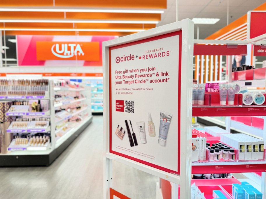 ulta sign in a target store