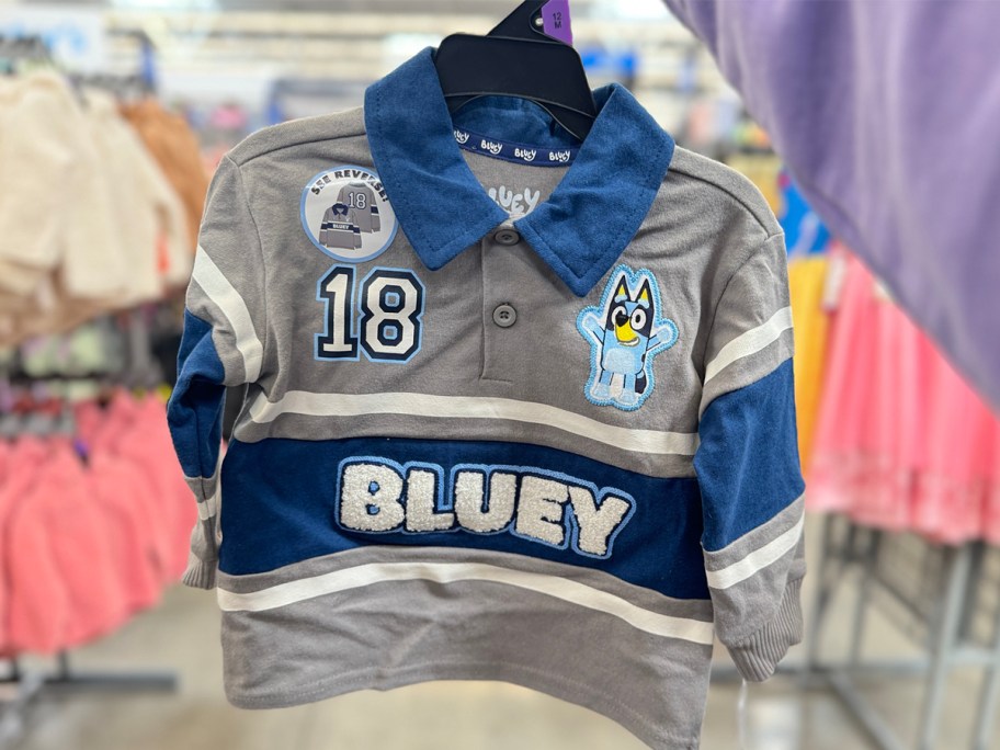 A Bluey rugby shirt at Walmart