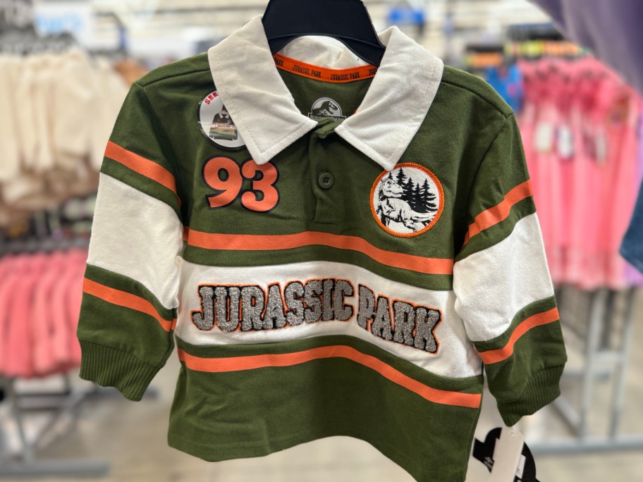 A Jurassic rugby shirt at Walmart