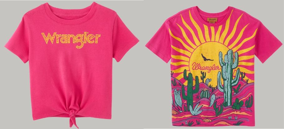 two girls wrangler tees