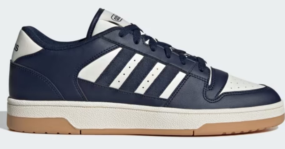 dark navy blue and white adidas shoe