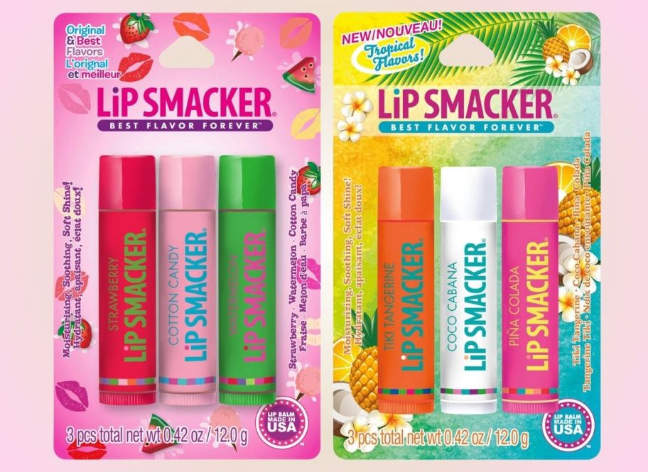 two lip smacker 3 pack gift set