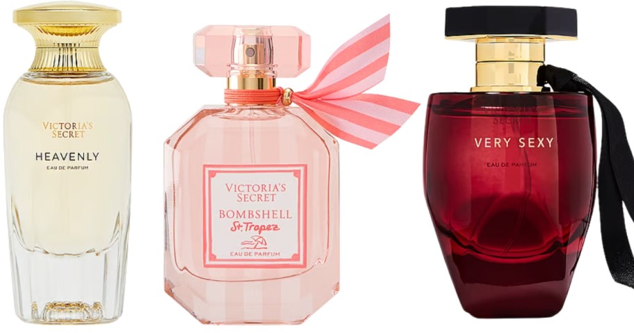 bottles of Victoria Secret perfume