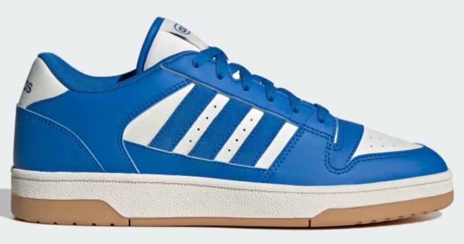 bright blue and white men's adidas shoe