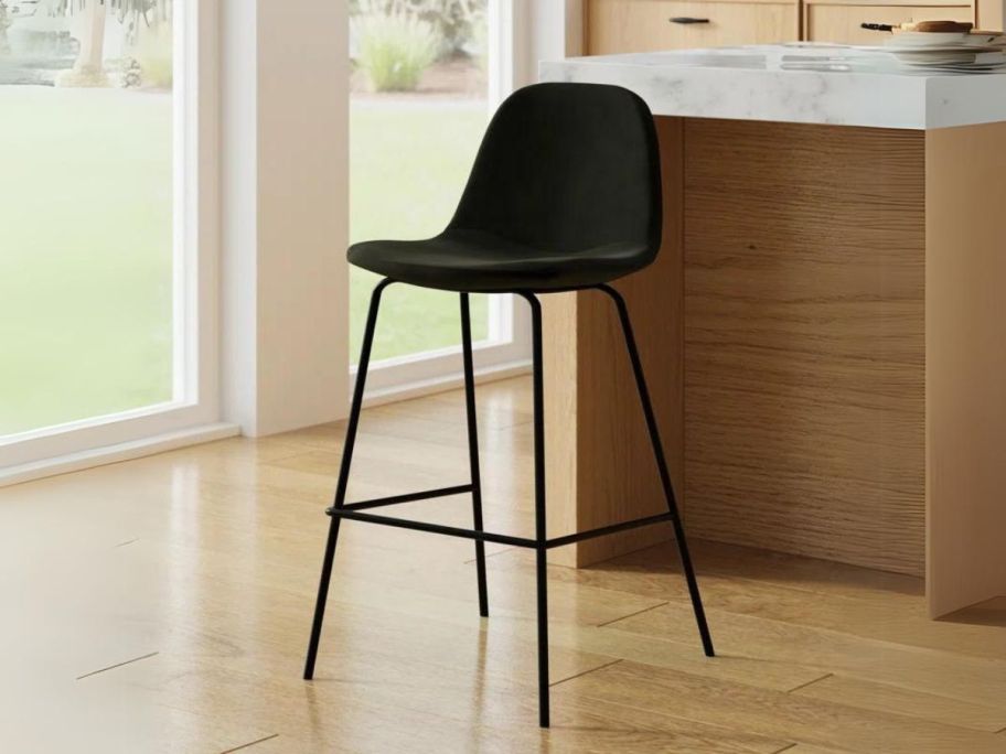 AllModern Kody Upholstered Bar & Counter Stool in kitchen