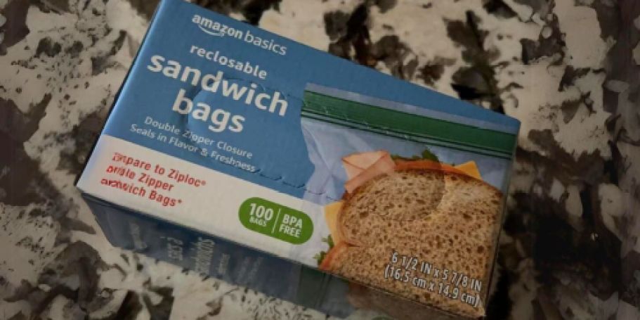 Amazon Basics Sandwich Storage Bags 100-Count Box Just $2 Shipped