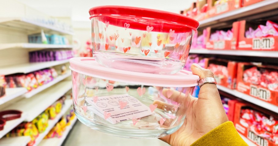 NEW Anchor Hocking Valentine’s Day Glass Food Containers from $5.99 on Target.online