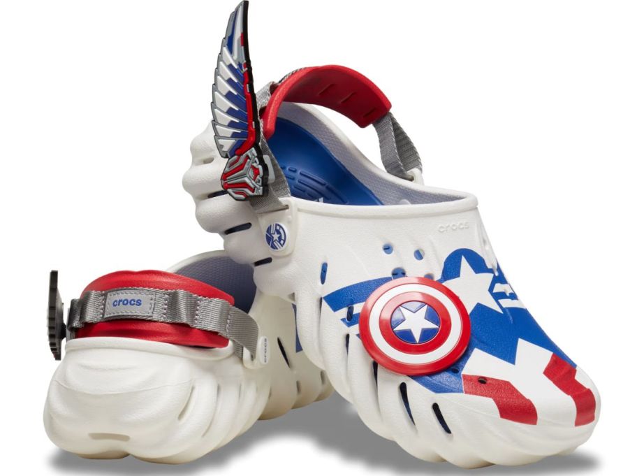 captain america licensed character clogs stock image