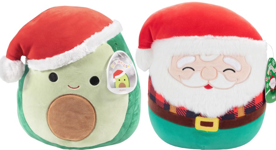 Christmas avocado and Santa stock images