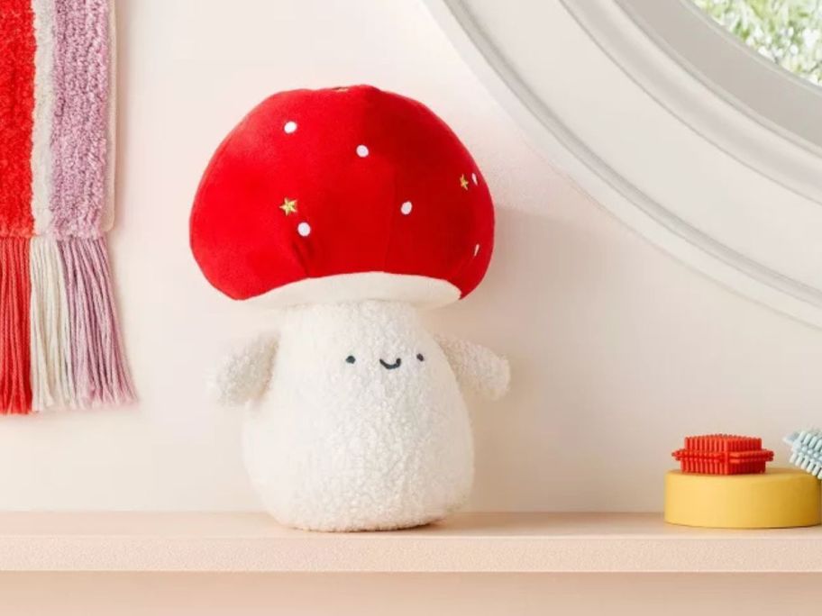 Cloud Island Mushroom Plush on table