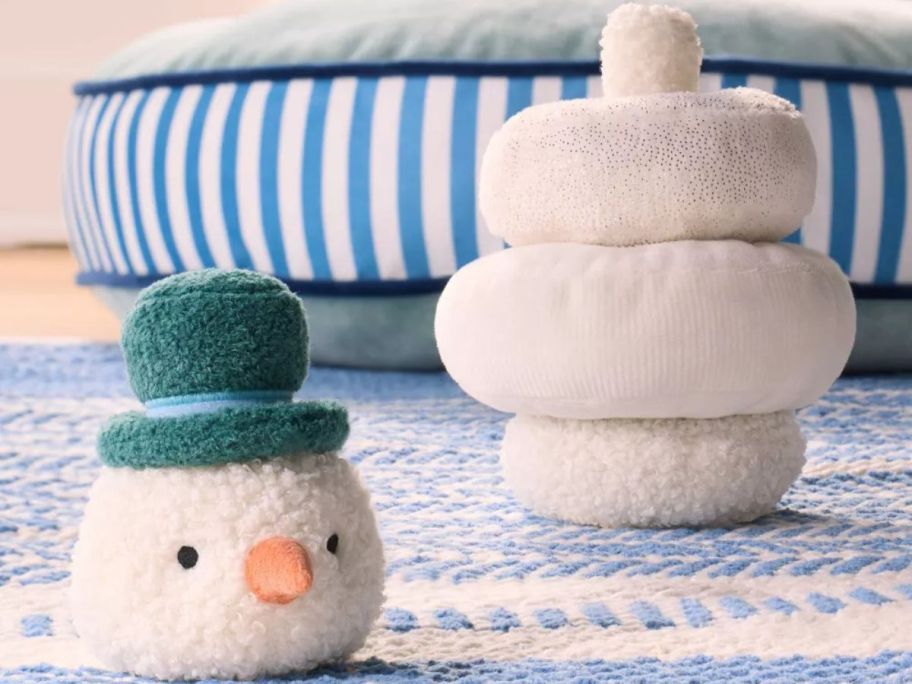 Cloud Island Snowman Stacker on rug