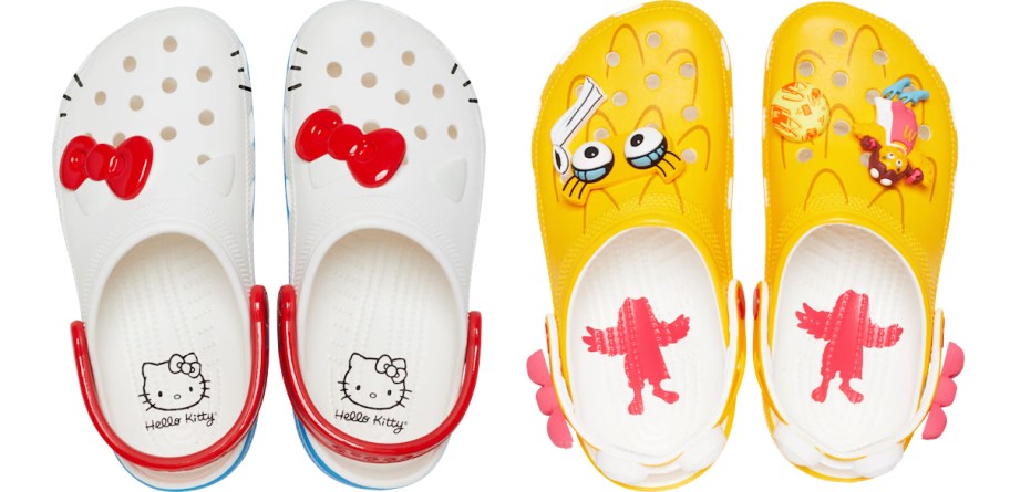 hello kitty & mcdonald's crocs clogs