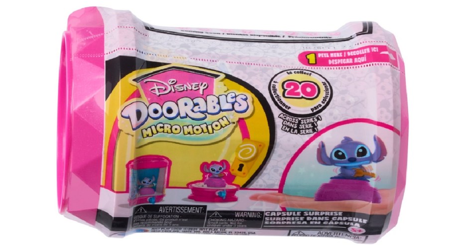 Disney Doorables Micro Motion Capsules inside of its packaging