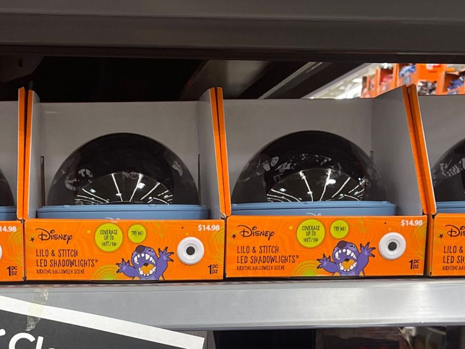 Disney Lilo & Stitch w/ Pumpkins Shadowlight Projector Lights on shelf in store