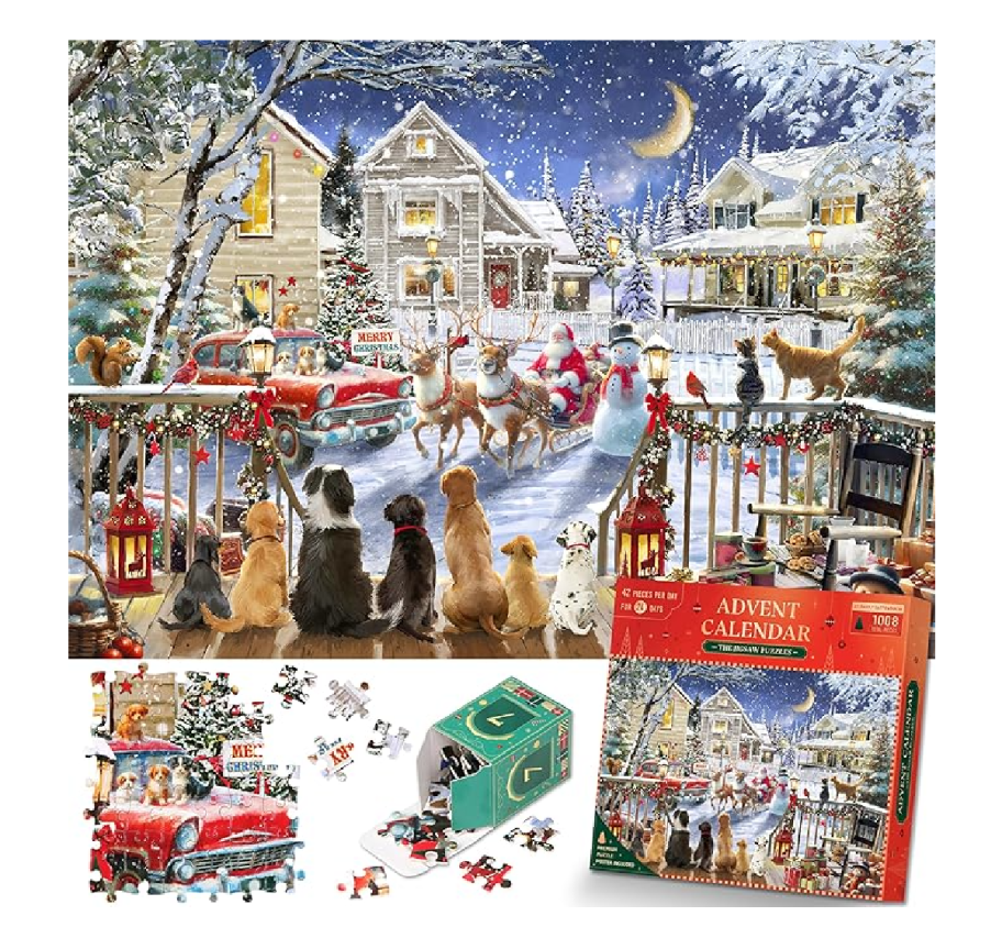 a jigsaw puzzle advent calendar for dog lovers