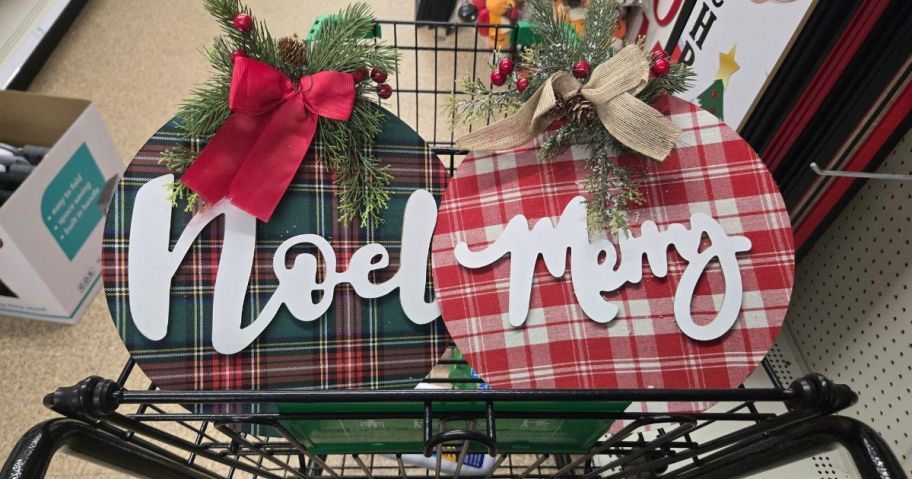 Dollar Tree Christmas Ornament Signs