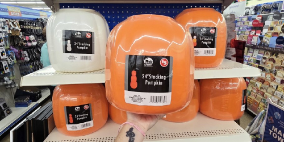 Stacking Pumpkins 3-Piece Set Only $5 at Dollar Tree (Easily Customizable!)