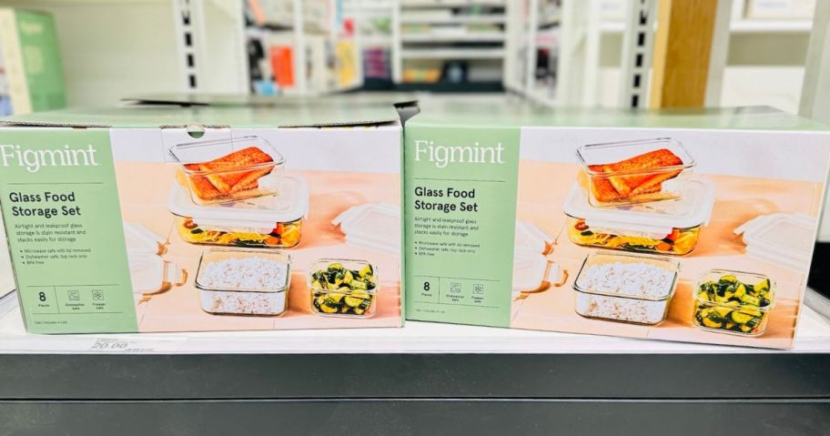 Figmint Glass Food Storage Container 8-Piece Set  