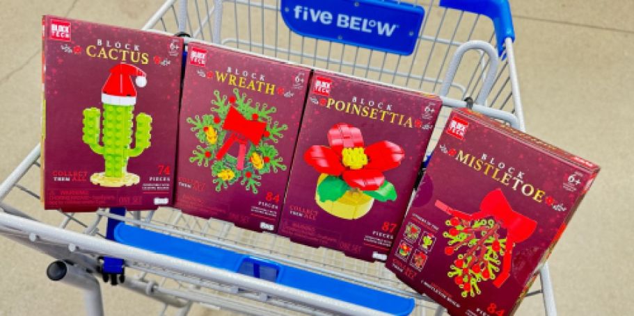 Christmas Flower Building Block Sets Just $5 at Five Below | Great Stocking Stuffer