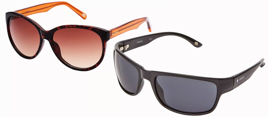 two pairs of fossil sunglasses