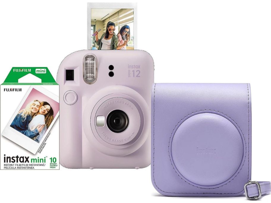 A Fujifilm Instax Mini 12 Instant Camera with Carry Bag & 10 Film Sheets 