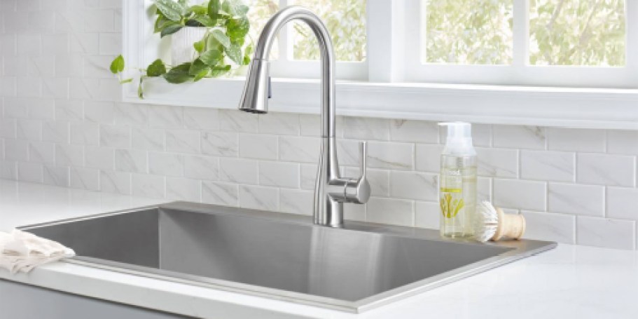 Up to 50% Off Home Depot Kitchen Faucets | Touchless Pull-Down Sprayer $67.45 Shipped (Reg. $135)