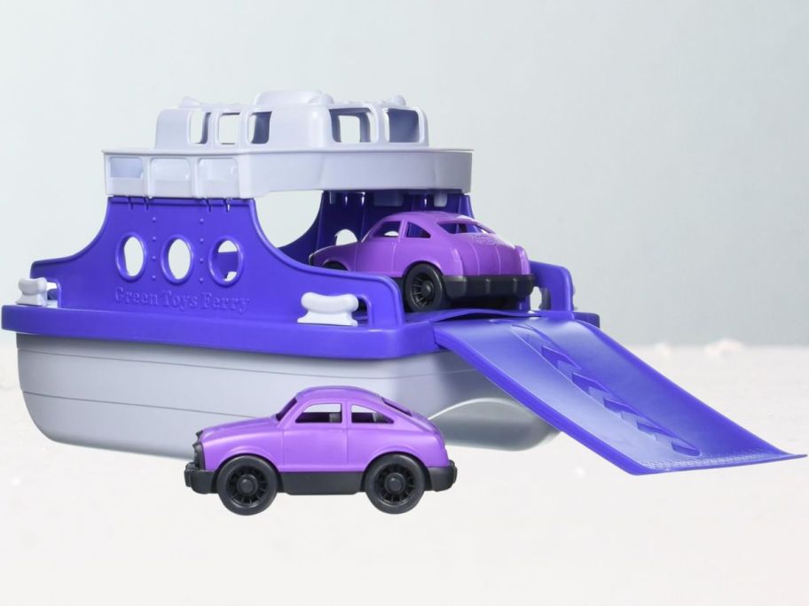 Green Toys Ferry Boat w/ Cars on floor