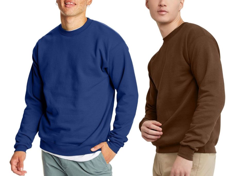 2 men wearing sweatshirts 