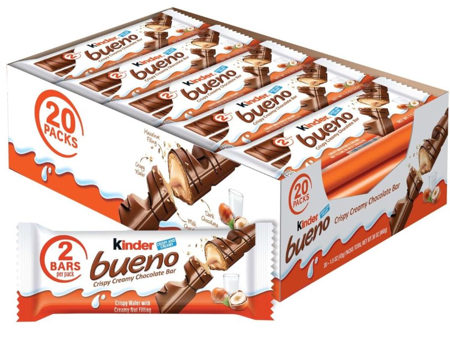 Kinder Bueno Milk Chocolate & Hazelnut Cream 20-Pack stock image