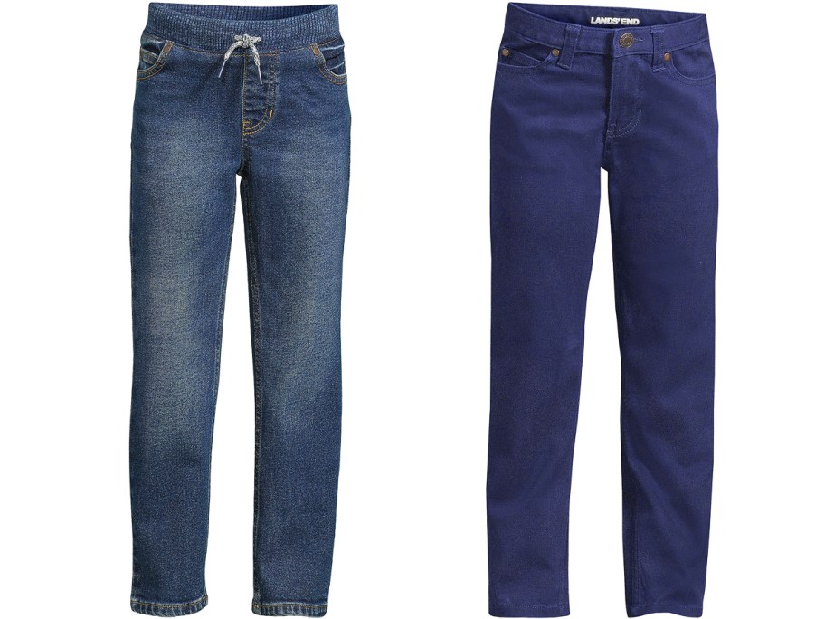 two pairs of boys blue jeans