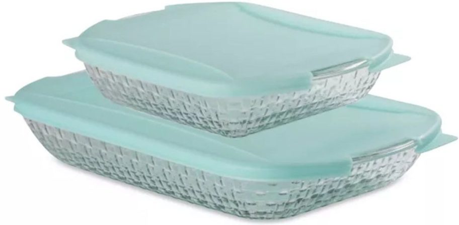 Anchor Hocking Basketweave Embossed 4-piece Bakeware Set