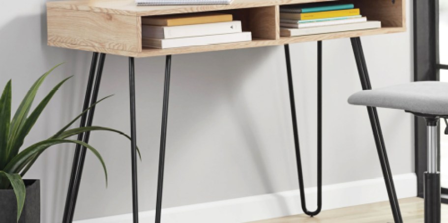 Up to 75% Off Walmart Furniture Clearance | Hairpin Writing Desk Just $29