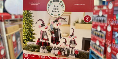 Check Out Sam’s Club Christmas Decor | Adorable Plush Mice Family 4-Piece Set Only $49.96