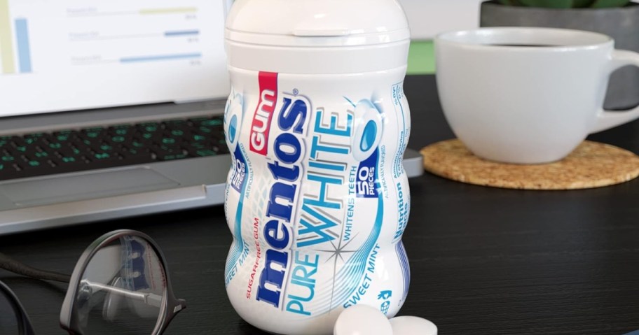 Mentos Pure White Sugar-Free Gum