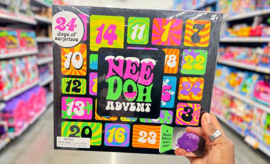 needoh advent calendar being held in hand 