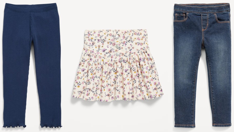 Old Navy Toddler girls pants, jeans, and skirts