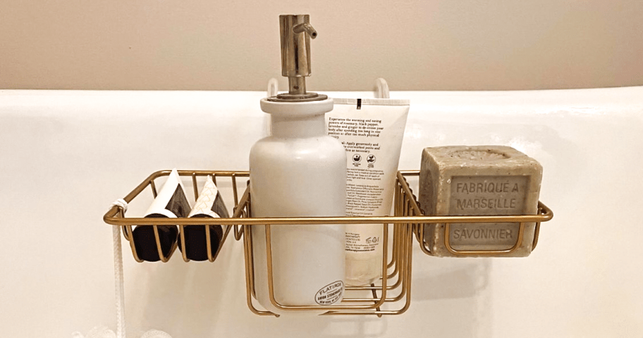 Over-the-Side Wired Bathtub Caddy