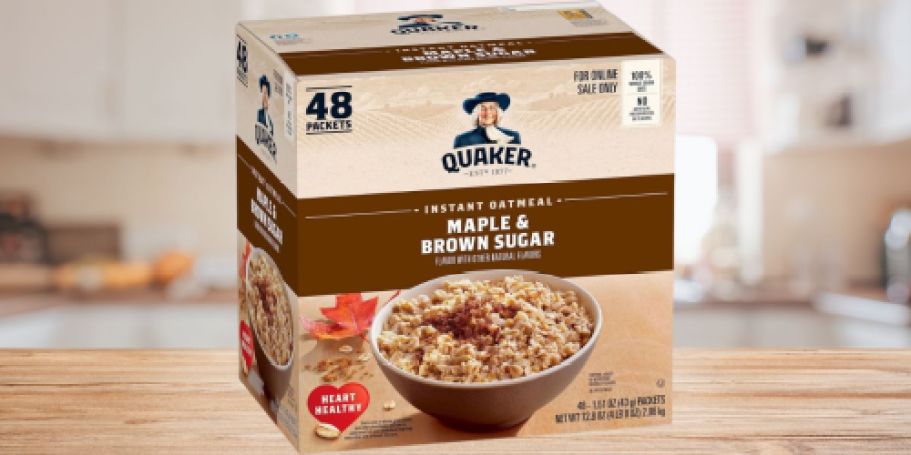 Quaker Instant Oatmeal 48-Pack Only $10 Shipped on Amazon