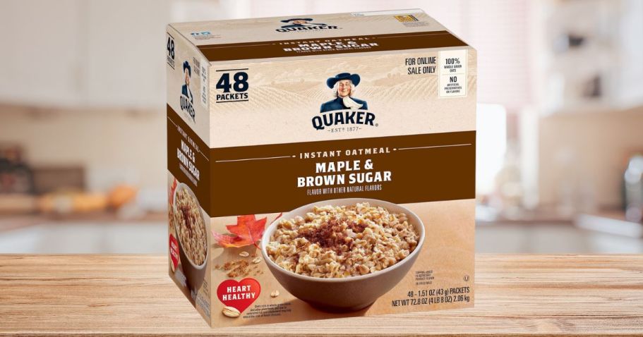 Quaker Instant Oatmeal 48-Pack Only $10 Shipped on Amazon