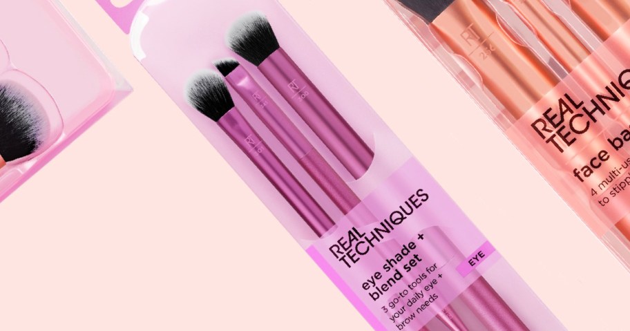 purple pack of real technique eyeshadow brushes