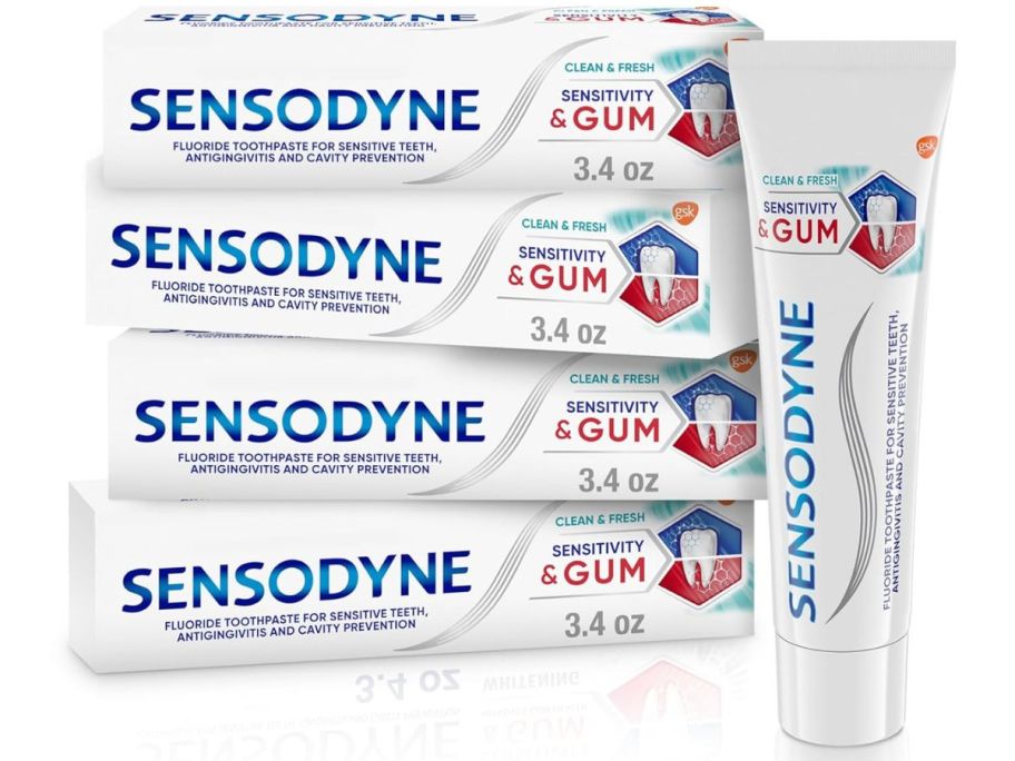 Sensodyne Sensitivity & Gum Toothpaste 3.4oz 4-Pack stock image