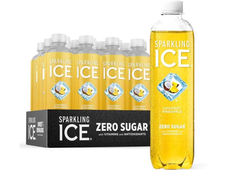 Stock image of a Sparkling Ice, Coconut Pineapple Sparkling Water 12 Pack