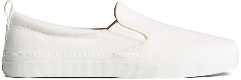 white slip-on sneaker