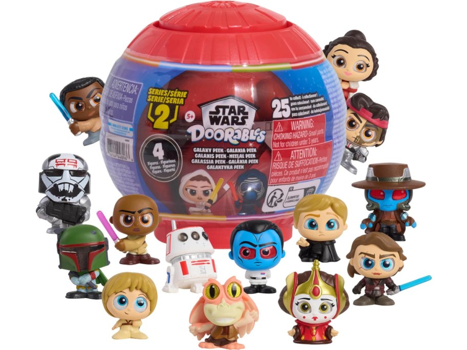 Star Wars Doorables Galaxy Peek Series 2 with mini characters around