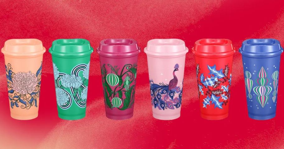 Starbucks Color Changing Pearl 16oz Hot Cup 6-pack