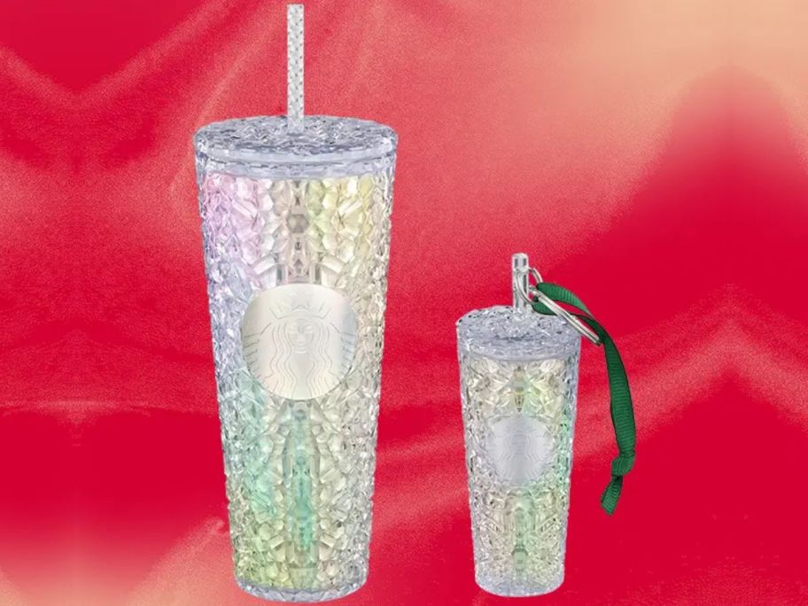 Starbucks Gemstone Cold Cup 24oz.and mini keychain