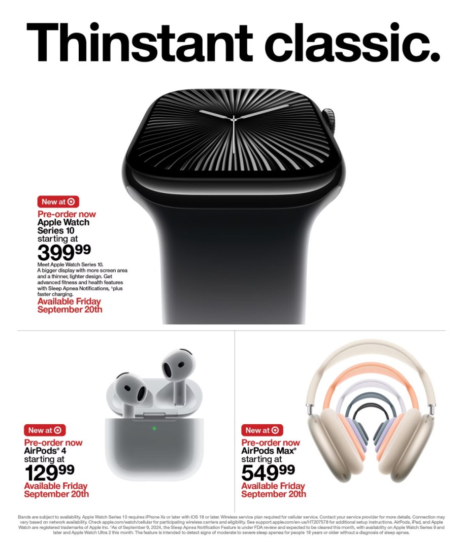 page from Target ad