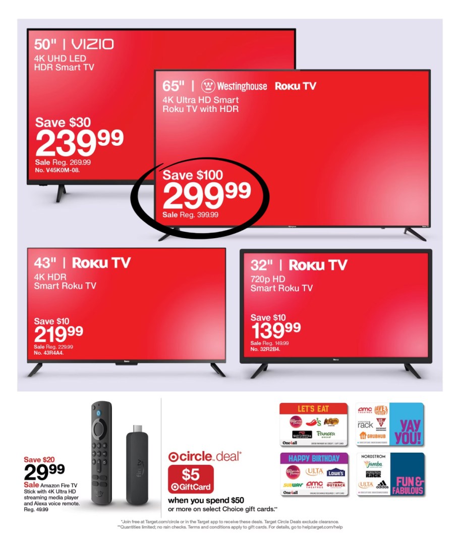 page from Target ad