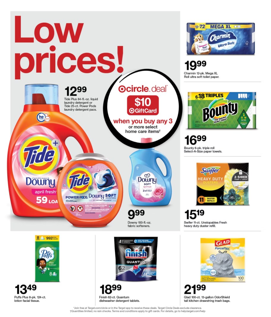 page from Target ad